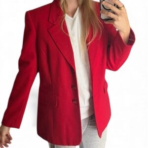 Women's Red Wool Blazer, Westbound Size 10